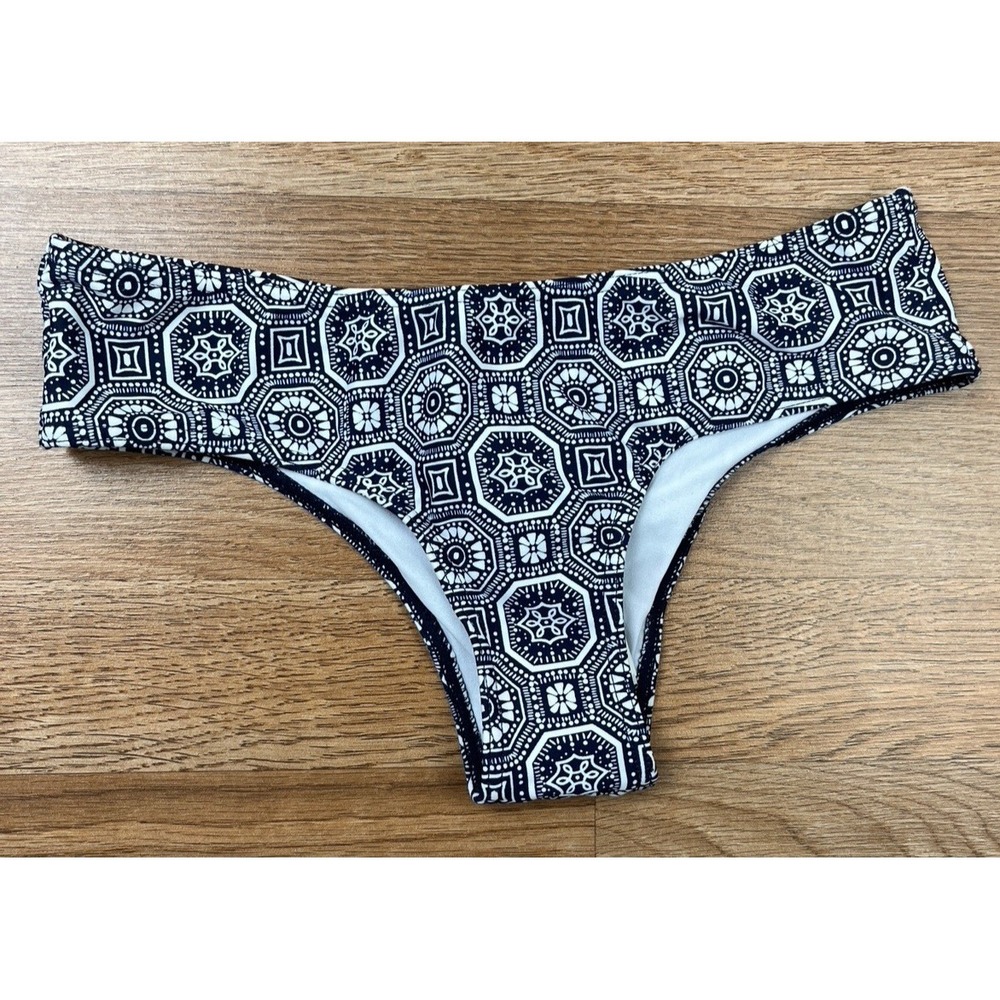 O'Neill Swimsuit Bottoms Cheeky Coverage Size XS Navy Blue/White Hipster NEW